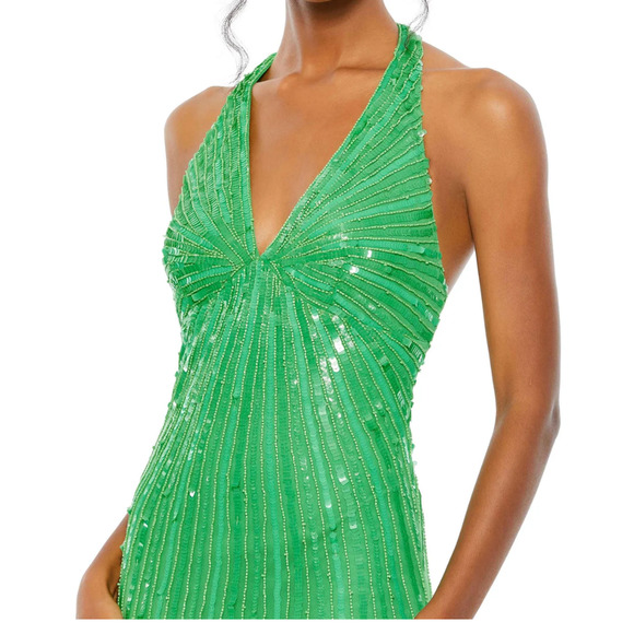 Elegant Green Evening Gown - Picture 3 of 11